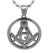 Yudan Custom Stainless Steel Silver Masonic Pendant Necklace